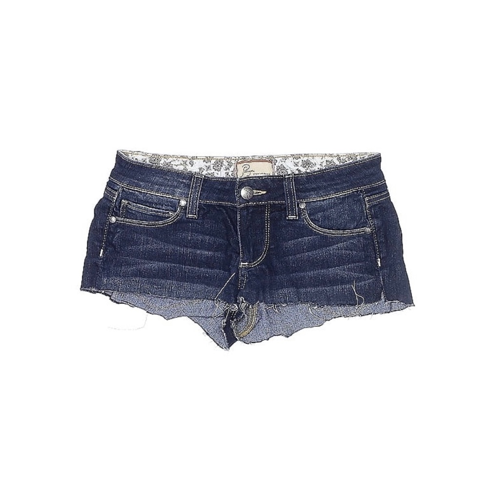 Paige low rise denim shorts ( see pics for actual measurements)